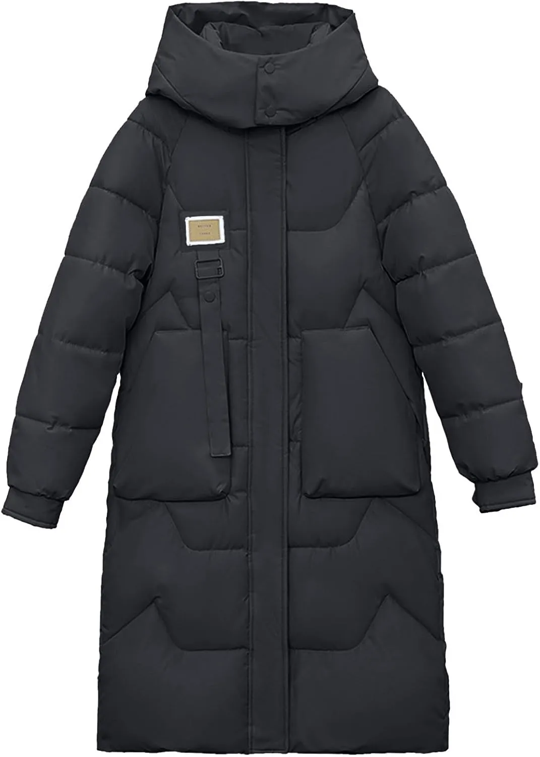 Women's Winter Coats with Hooded Puffer Down Jackets Parka Long Overcoat Warm Cotton Bread Jacket Quilted Outerwear