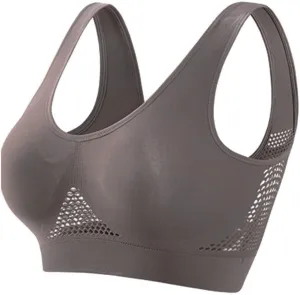 Workout Bra Sports, Soft Plunge Lingerie for Women Seamless Moisture Brassiere