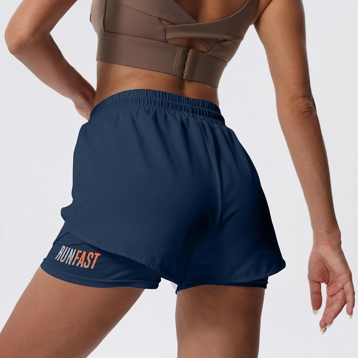 YOAKUKA Women's 2 in 1 Workout Shorts Gym Workout Yoga Running Biker Tennis Skirts Clothes Summer