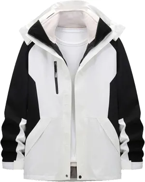 Zeiyignr Men's Waterproof Ski Jacket Warm Winter Snow Coat Mountain Windbreaker Hooded Raincoat Snowboarding Jacket Parka