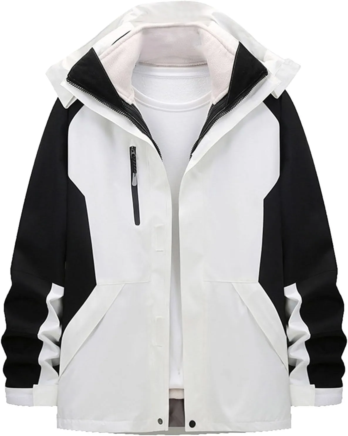 Zeiyignr Men's Waterproof Ski Jacket Warm Winter Snow Coat Mountain Windbreaker Hooded Raincoat Snowboarding Jacket Parka